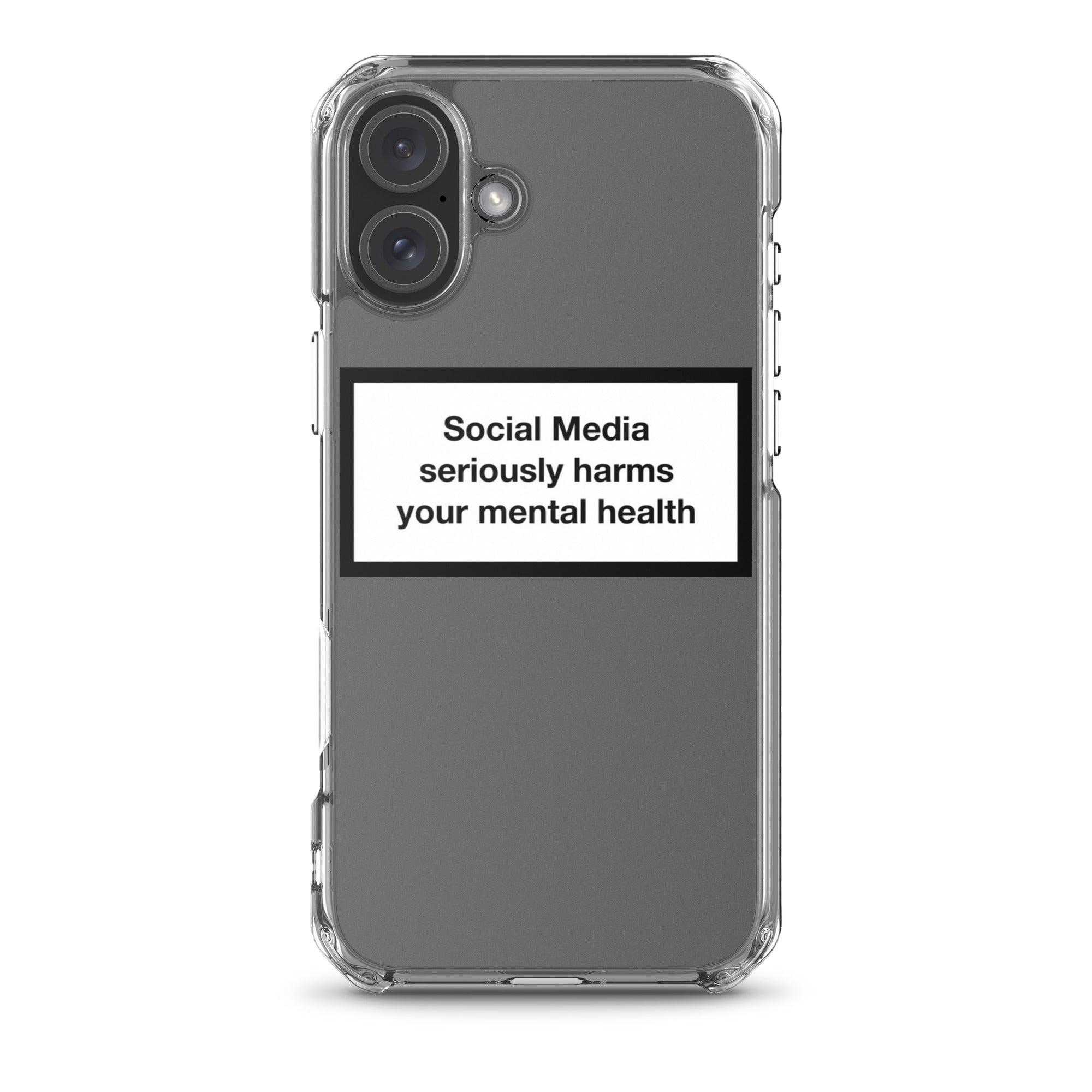 Social Media Harms your mental health iPhone Case Obsessed Global 16 Plus