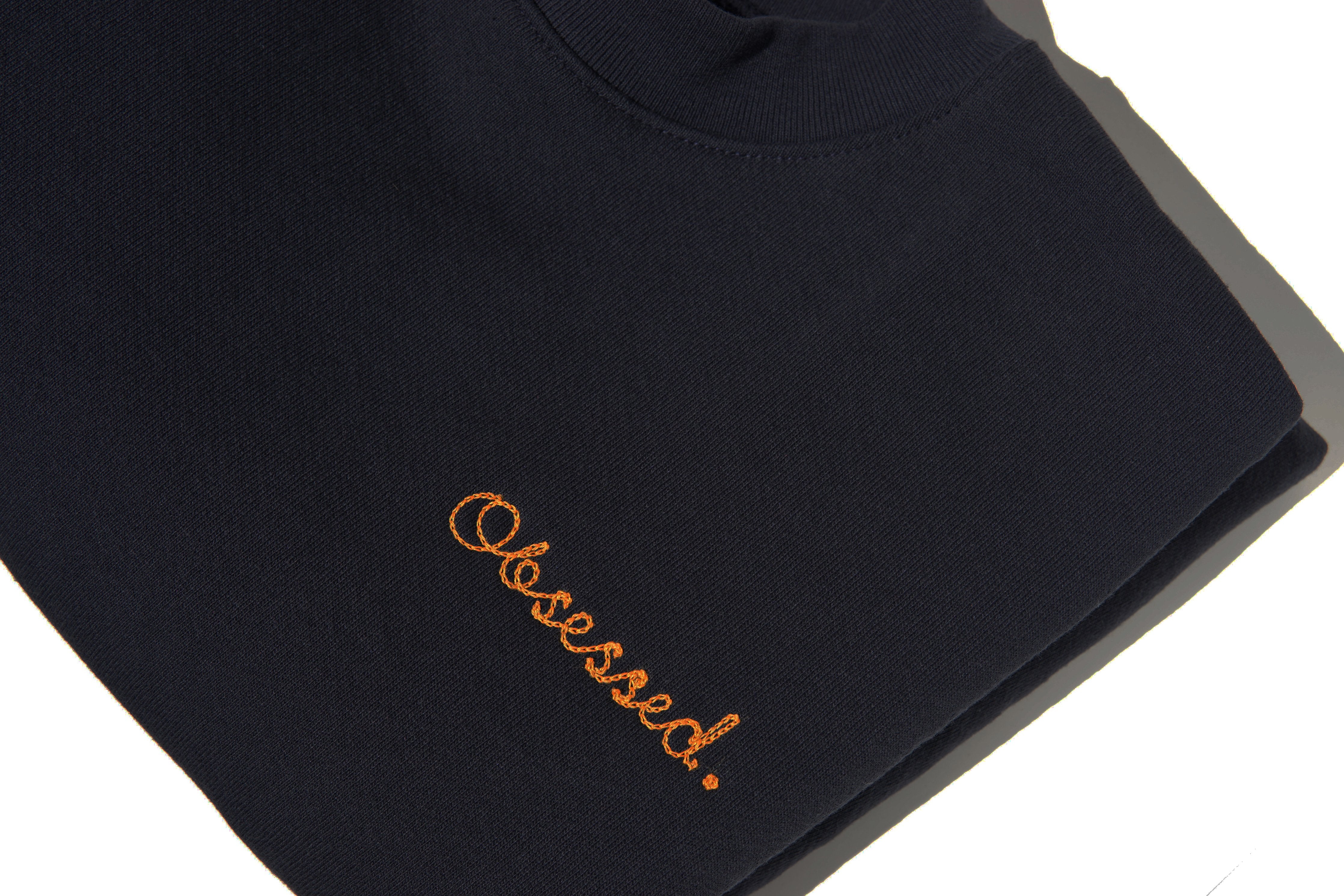 Heavy Fleece Navy Sweatshirt Obsessed Global