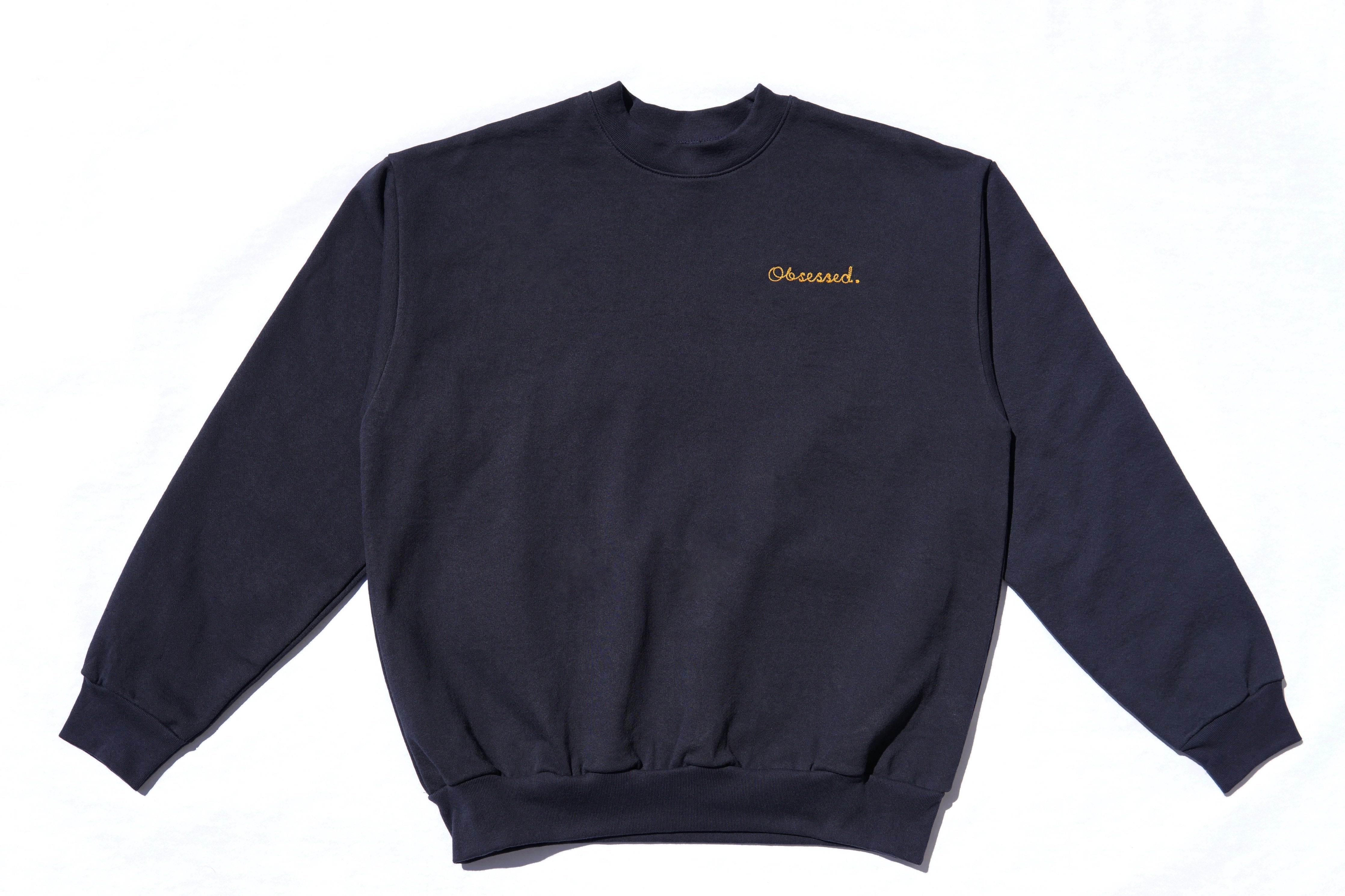 Heavy Fleece Navy Sweatshirt Obsessed Global