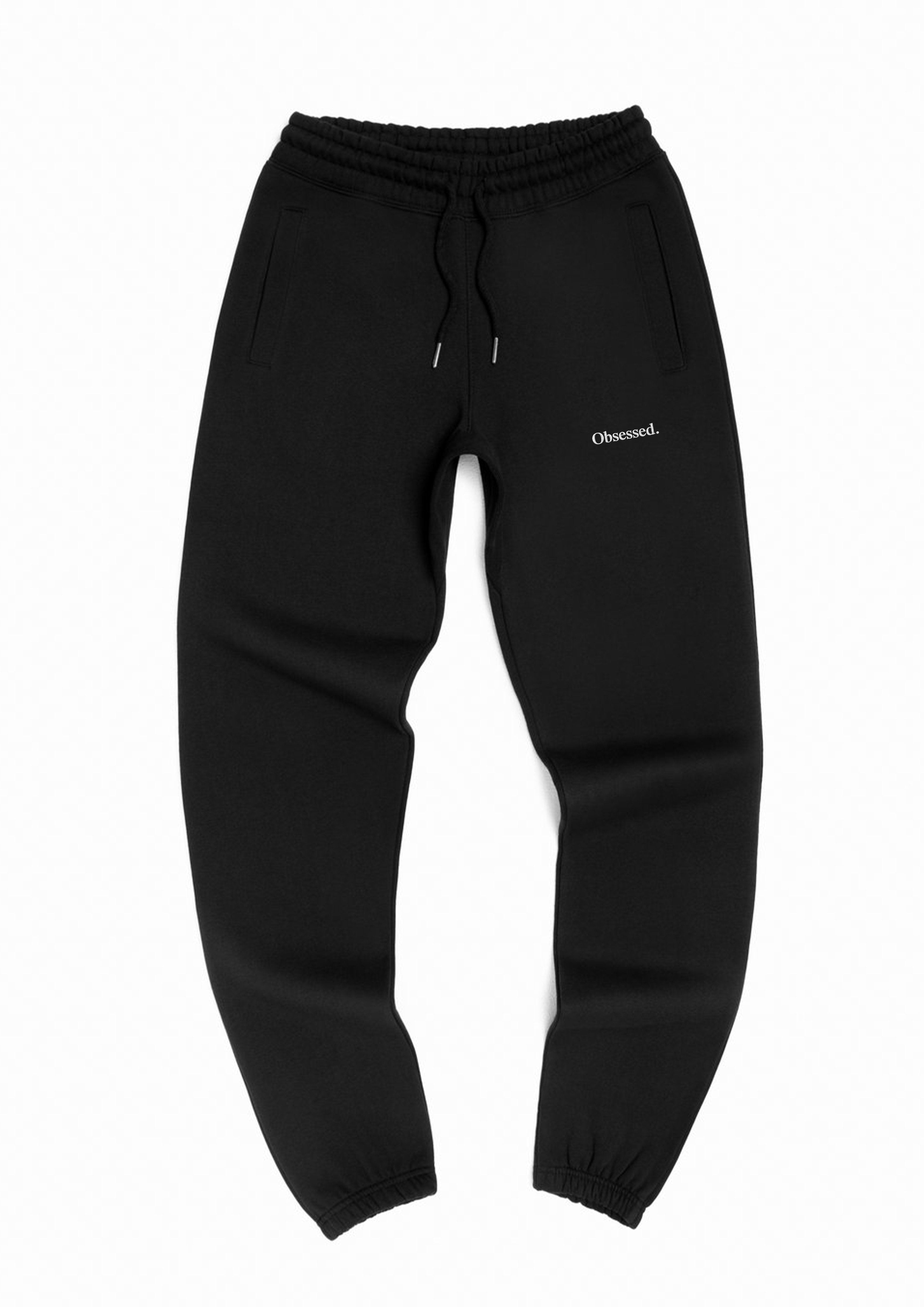 Ultra-soft Organic Cotton Sweatpants Obsessed Global Jet Black