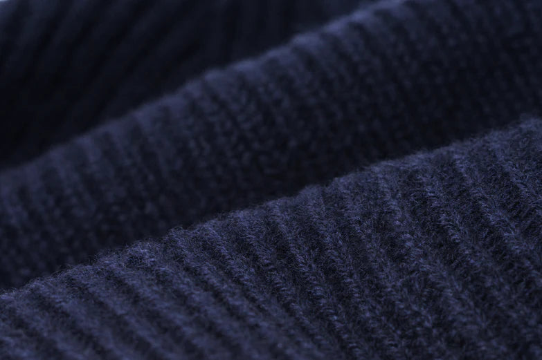 Navy Cashmere Wool Beanie