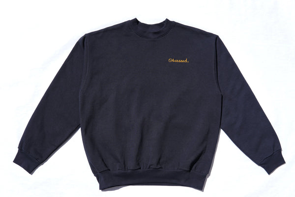 Heavy Fleece Navy Sweatshirt Obsessed Global 