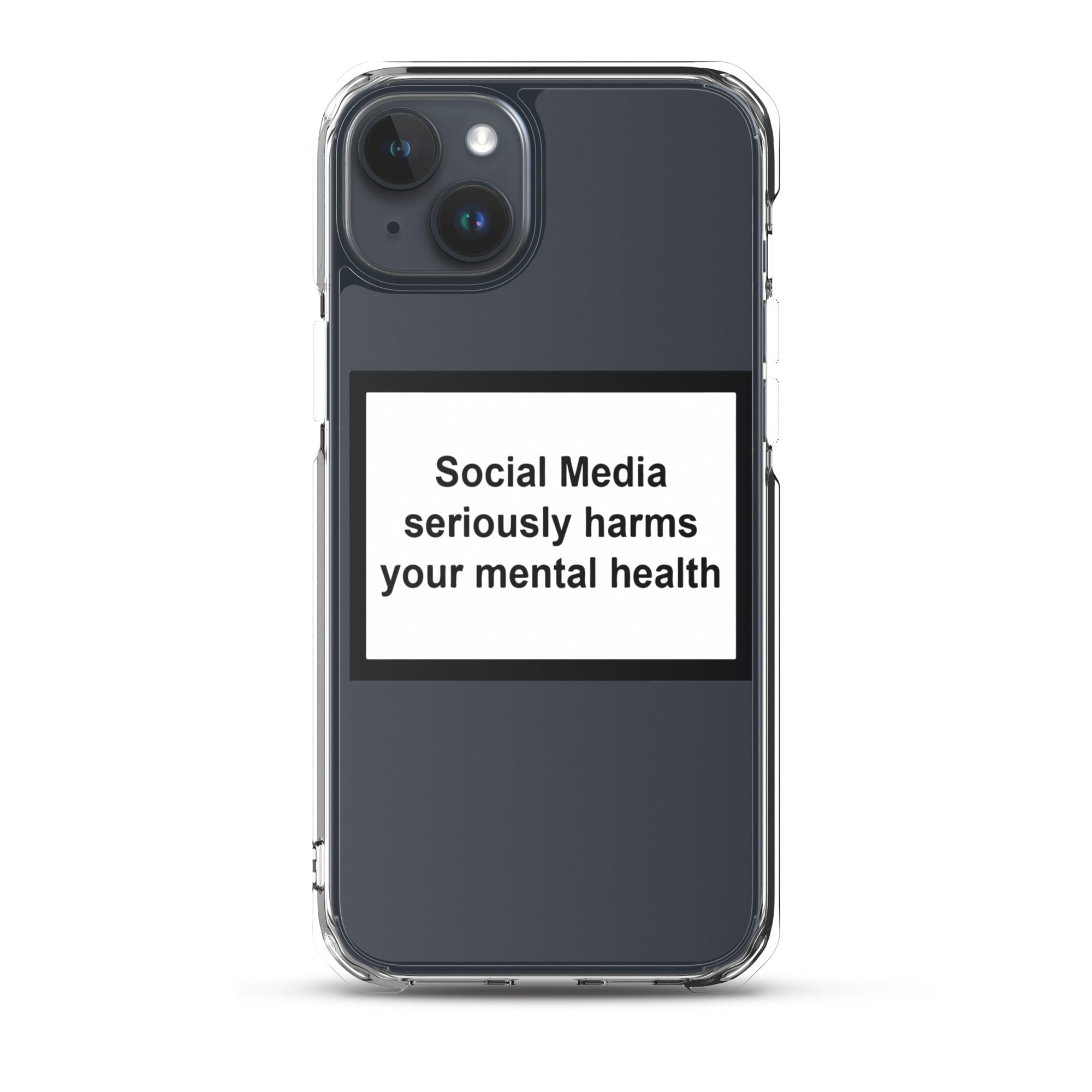 Social Media Harms your mental health iPhone Case Obsessed Global iPhone 15 Plus 